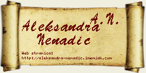 Aleksandra Nenadić vizit kartica